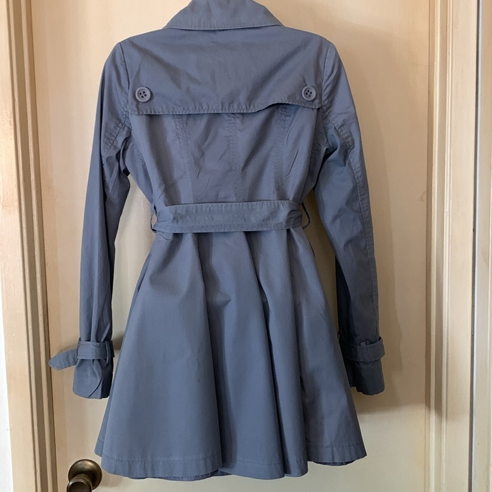 B’s Closet steel grey raincoat military style size M - Picture 7 of 12